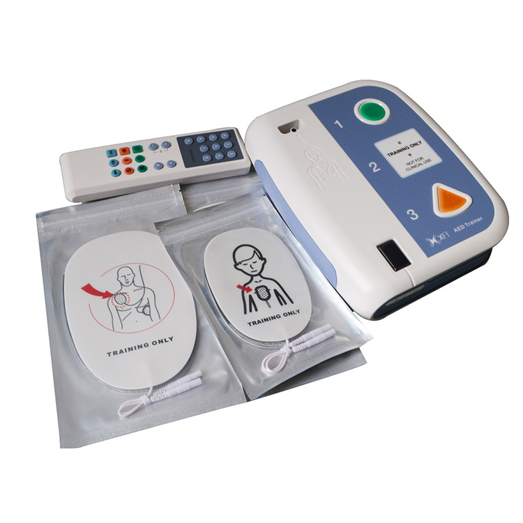 AED Trainer ავტომატური გარე დეფიბრილატორის სწავლება პირველი დახმარების ტრენინგი CPR სკოლის ორენოვანი სასწავლო ინსტრუმენტებისთვის - 1 