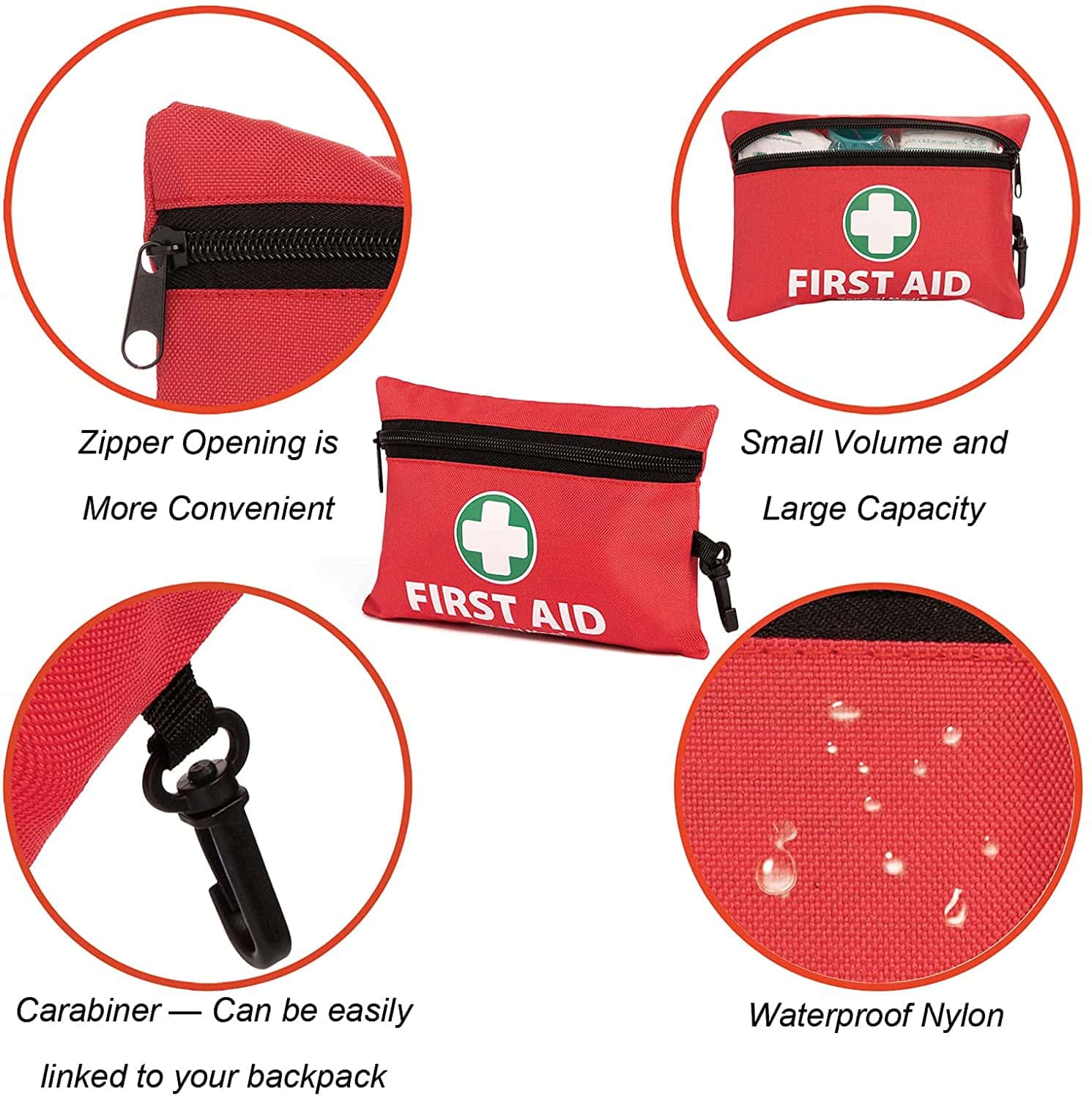 Red Mini First Aid Kit - 1