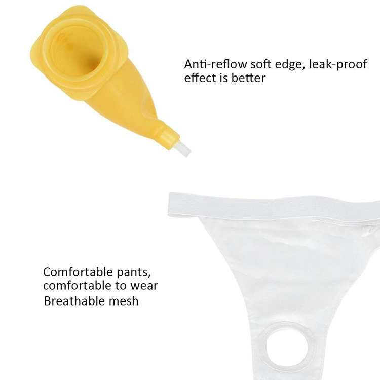 Silicone Urine Collector Bag Adults Urinal with Urine Catheter Bags for Older Men Woman Elderly Toilet Pee - 3 