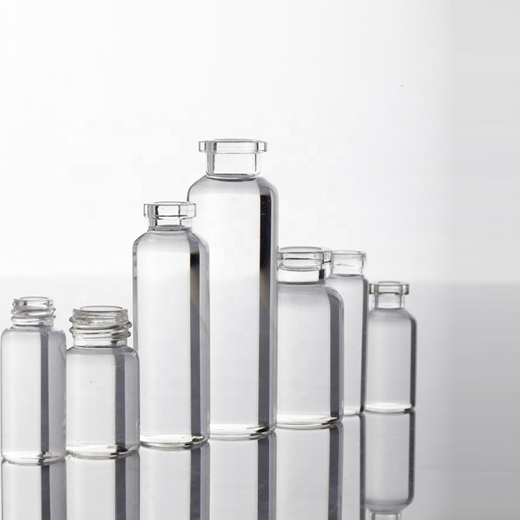 Frascos de botella de vidrio estéril de inyección tubular transparente ámbar para productos farmacéuticos - 3 
