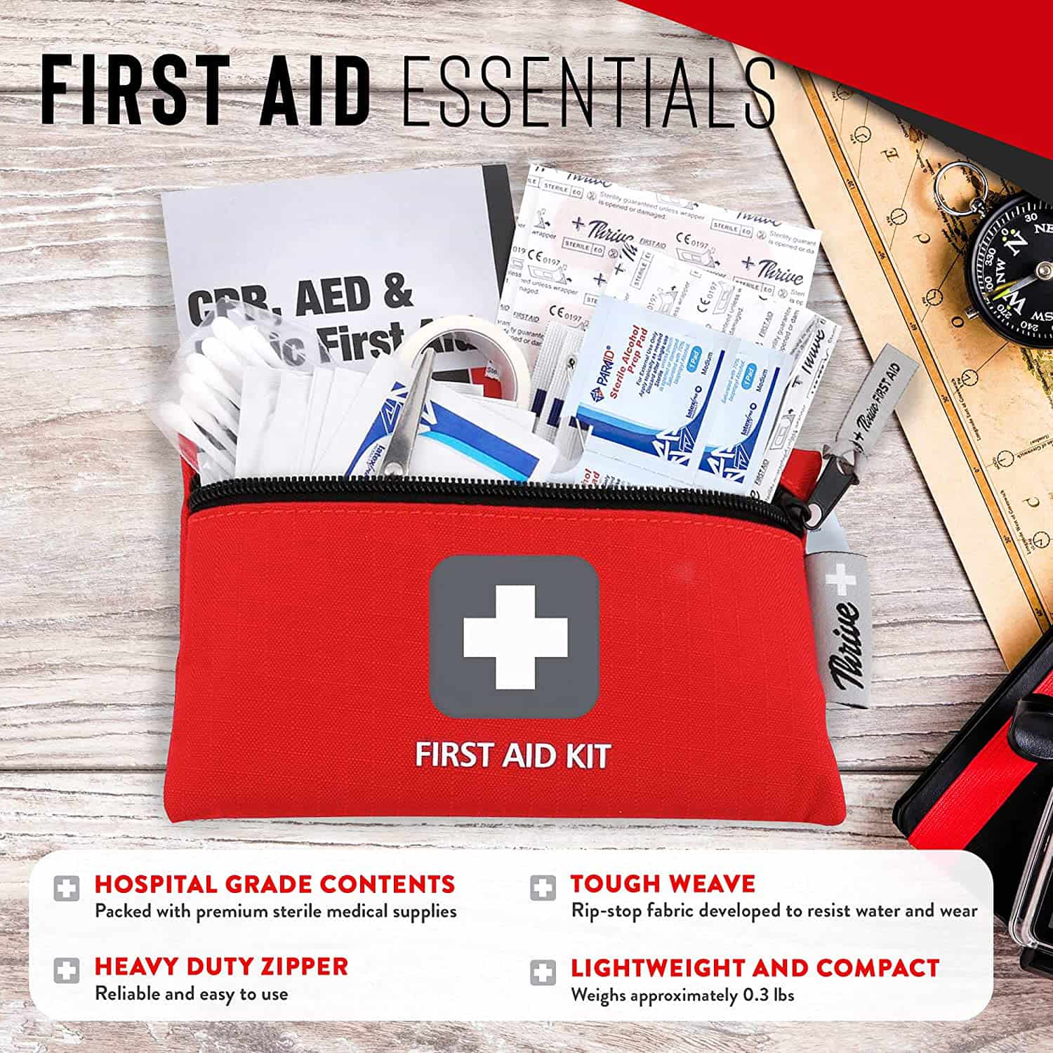 Red First Aid Pocket - 3 