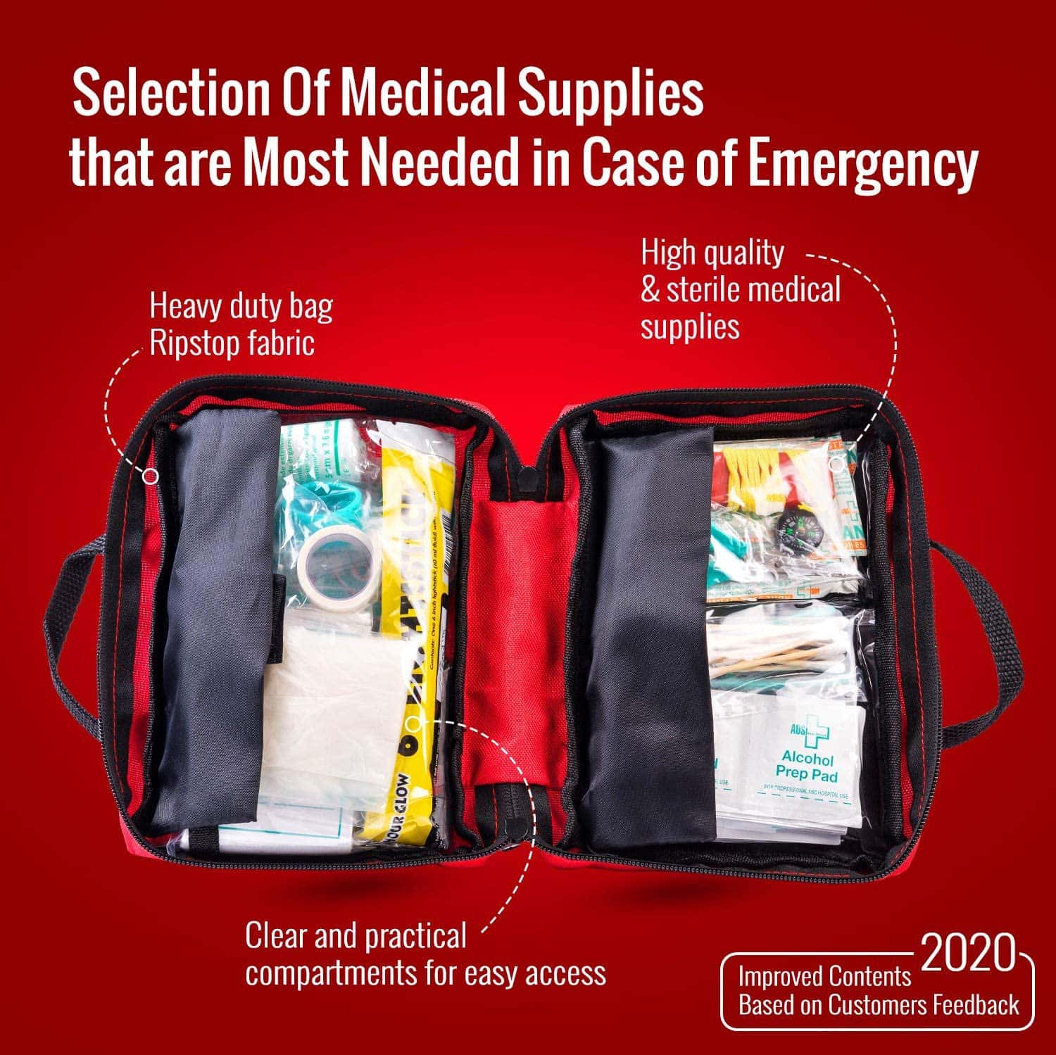 First Aid Handbag for Travel - 4 