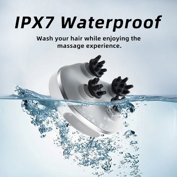 84 Pijat Node IPX7 Waterproof Cordless Electric Head Massager Sikat Kulit Kepala untuk Pertumbuhan Rambut - 2
