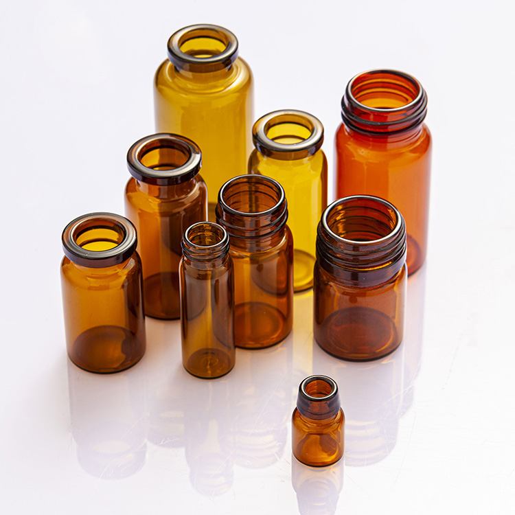 Amber doorzichtige buisvormige injectieflacons van steriele glazen flessen voor farmaceutica