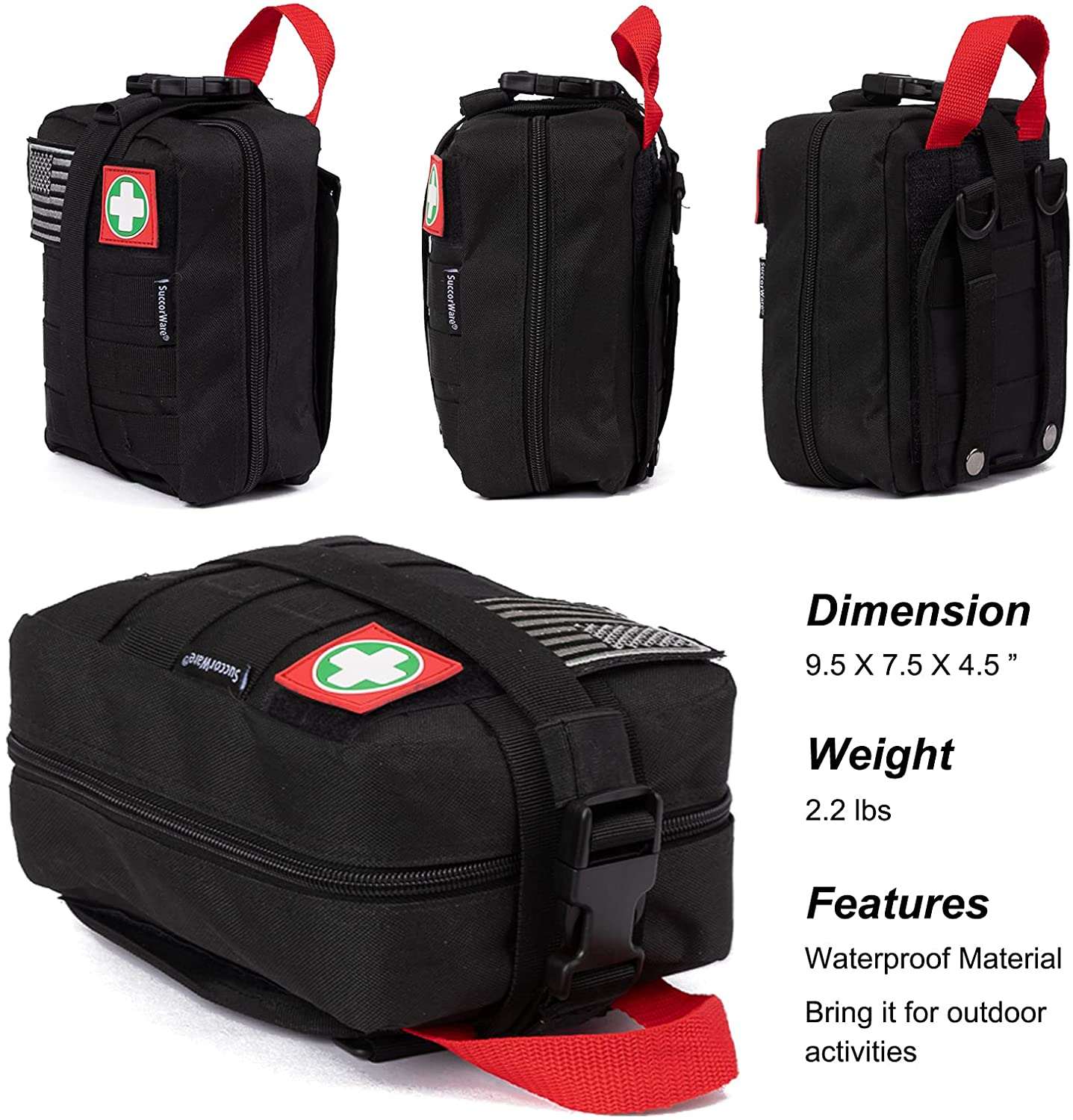 I-Black Multi-Purpose First Aid Survival Gear yokukhempa