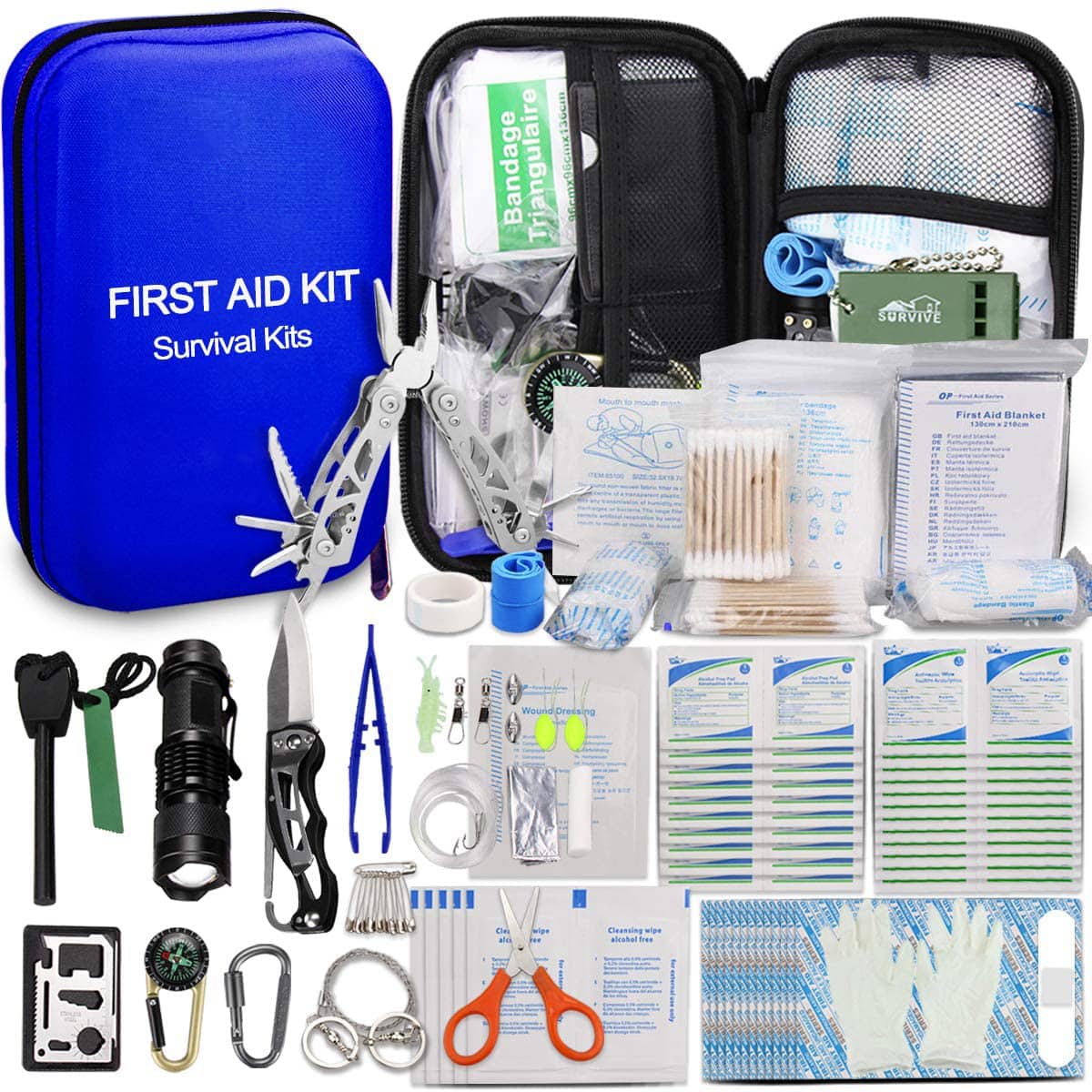 Blue Hard EVA First Aid Ikesi elincane lasekhaya