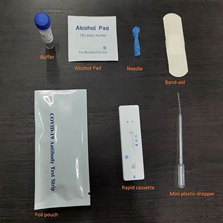 Covid-2019 Kit de anticuerpos de oro coloidal Igm Igg Kit de prueba rápida de antígenos - 4 