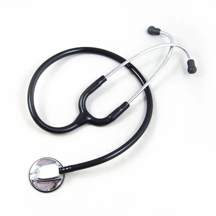 Stetoskop Kepala Tunggal Paduan Seng Dilapisi Chrome Dokter Deluxe