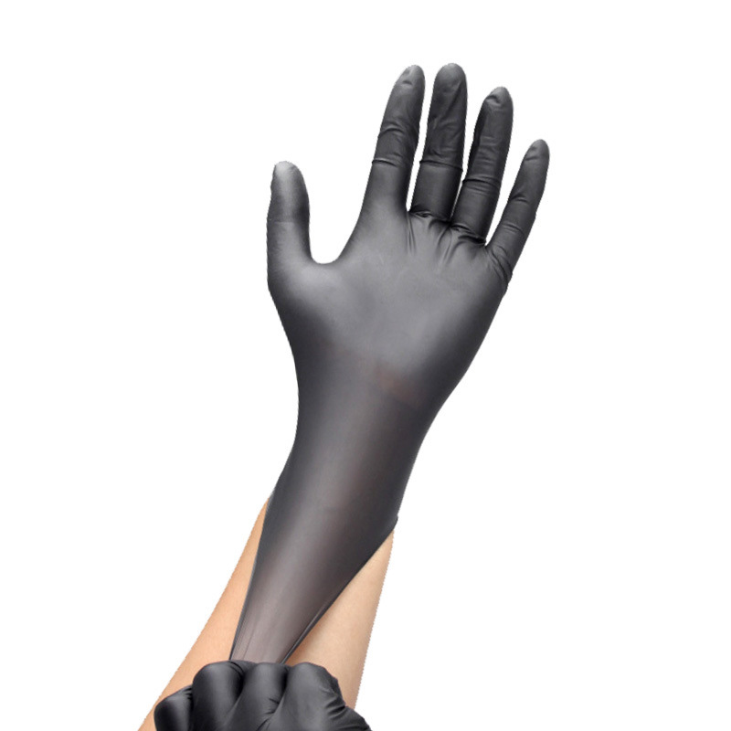 Disposable Black Synthetic Gloves - 1