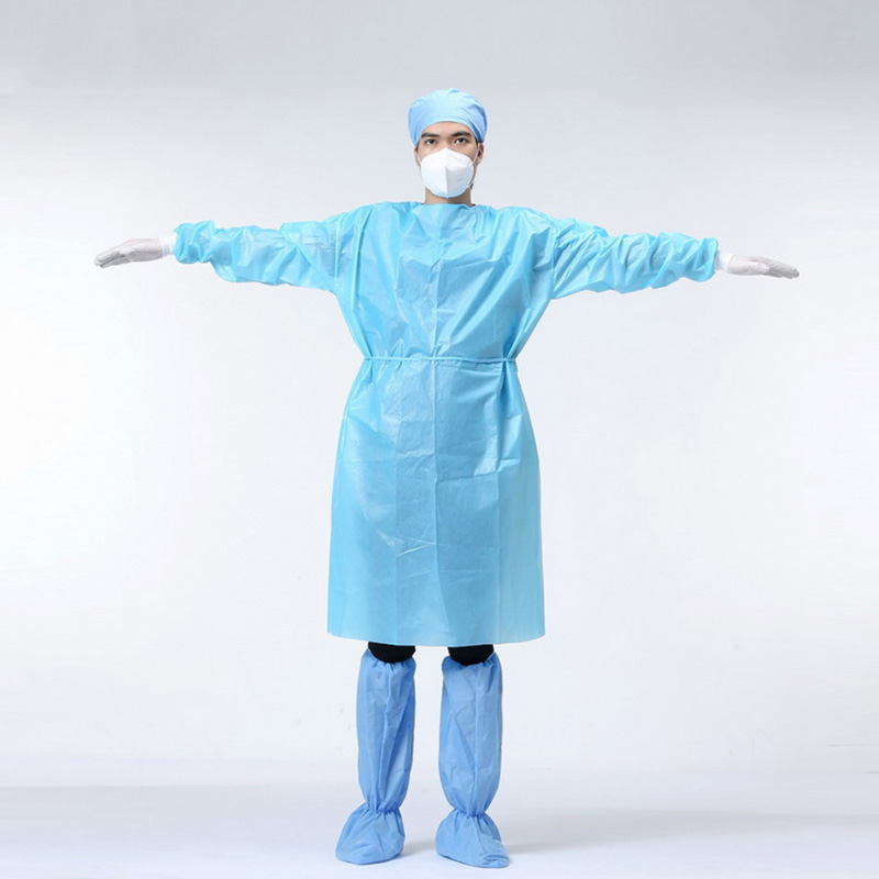 Disposable Blue White Cleanroom Isolation Gowns - 1