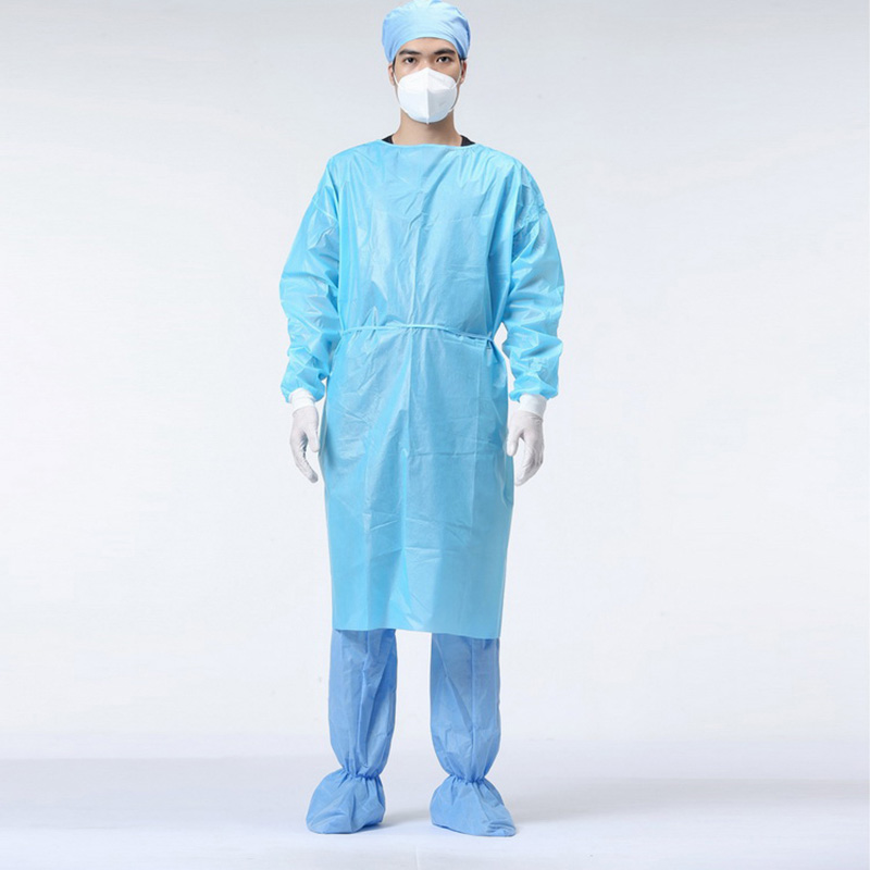 Disposable Blue White Cleanroom Isolation Gowns - 2