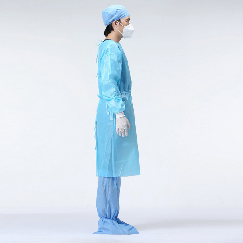 Disposable Blue White Cleanroom Isolation Gowns - 5 
