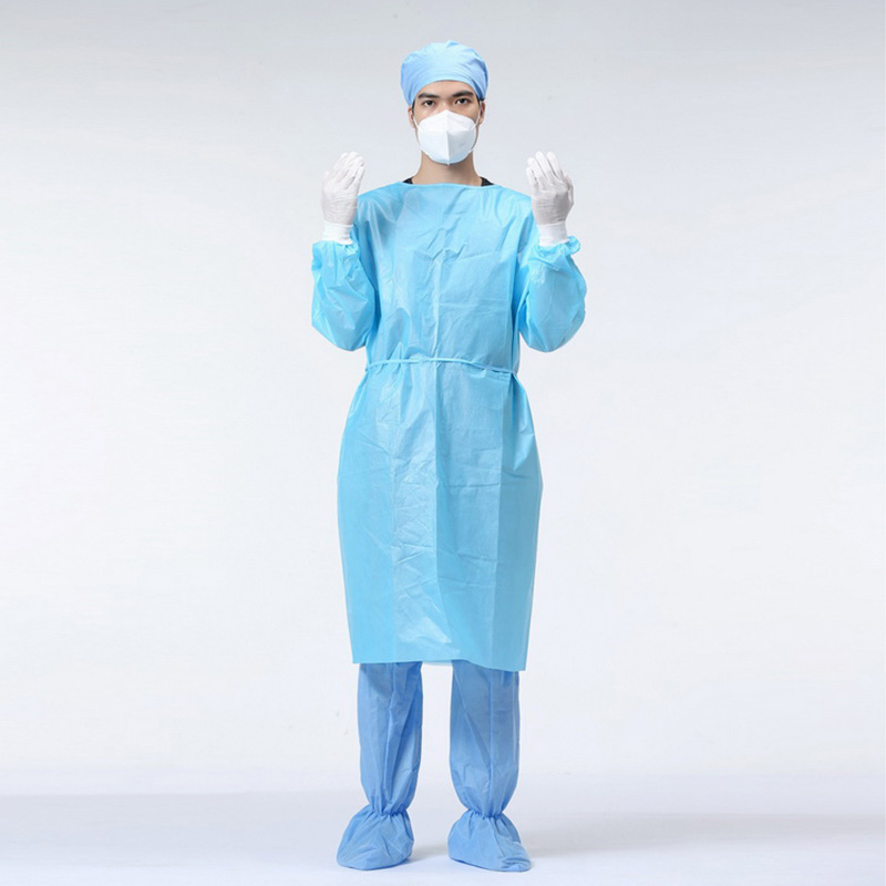 Disposable Blue White Cleanroom Isolation Gowns