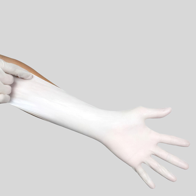 Disposable Powder Free White Medical Nitrile Gloves - 1