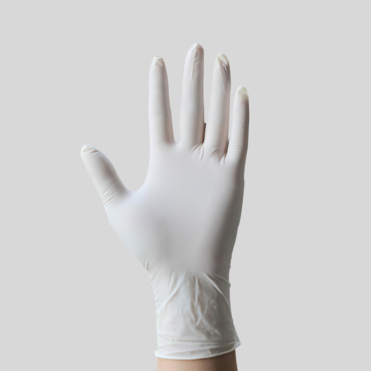 Disposable Powder Free White Medical Nitrile Gloves - 2