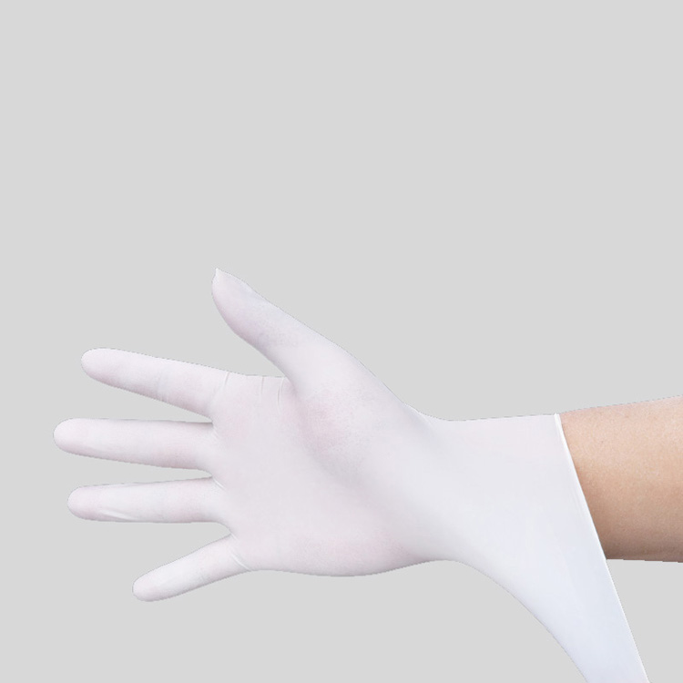 Disposable Powder Free White Medical Nitrile Gloves - 4