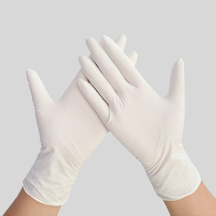 Disposable Powder Free White Medical Nitrile Gloves - 5 