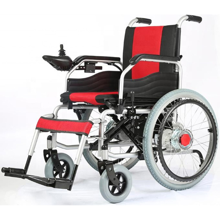 Sammenfoldelig bærbar elektrisk kørestol i aluminium
