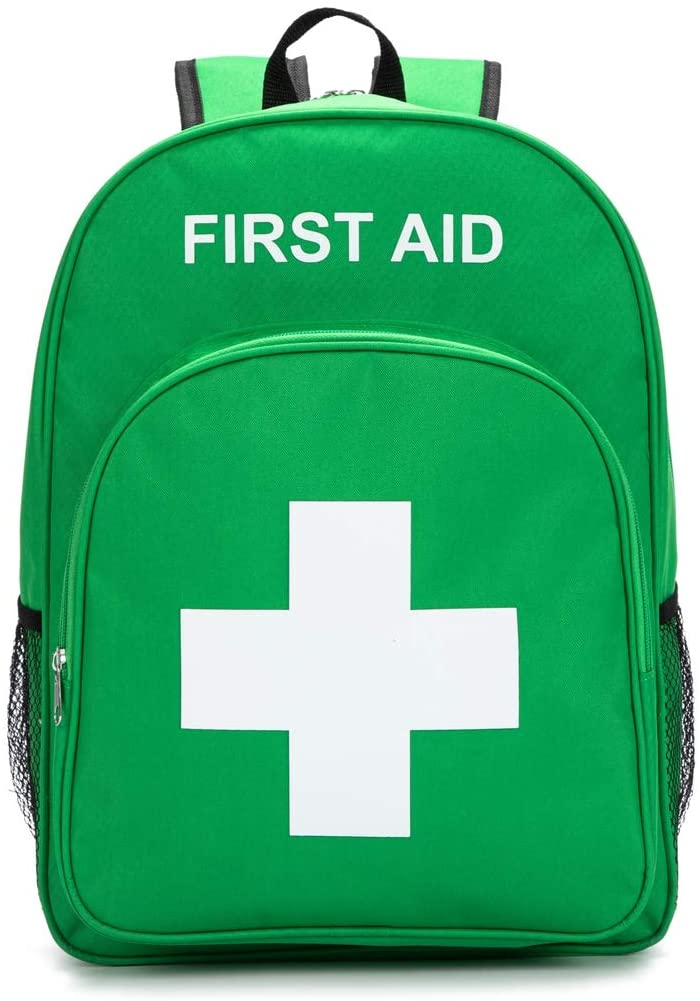 Green Nylon First Aid Backpack Bag - 0