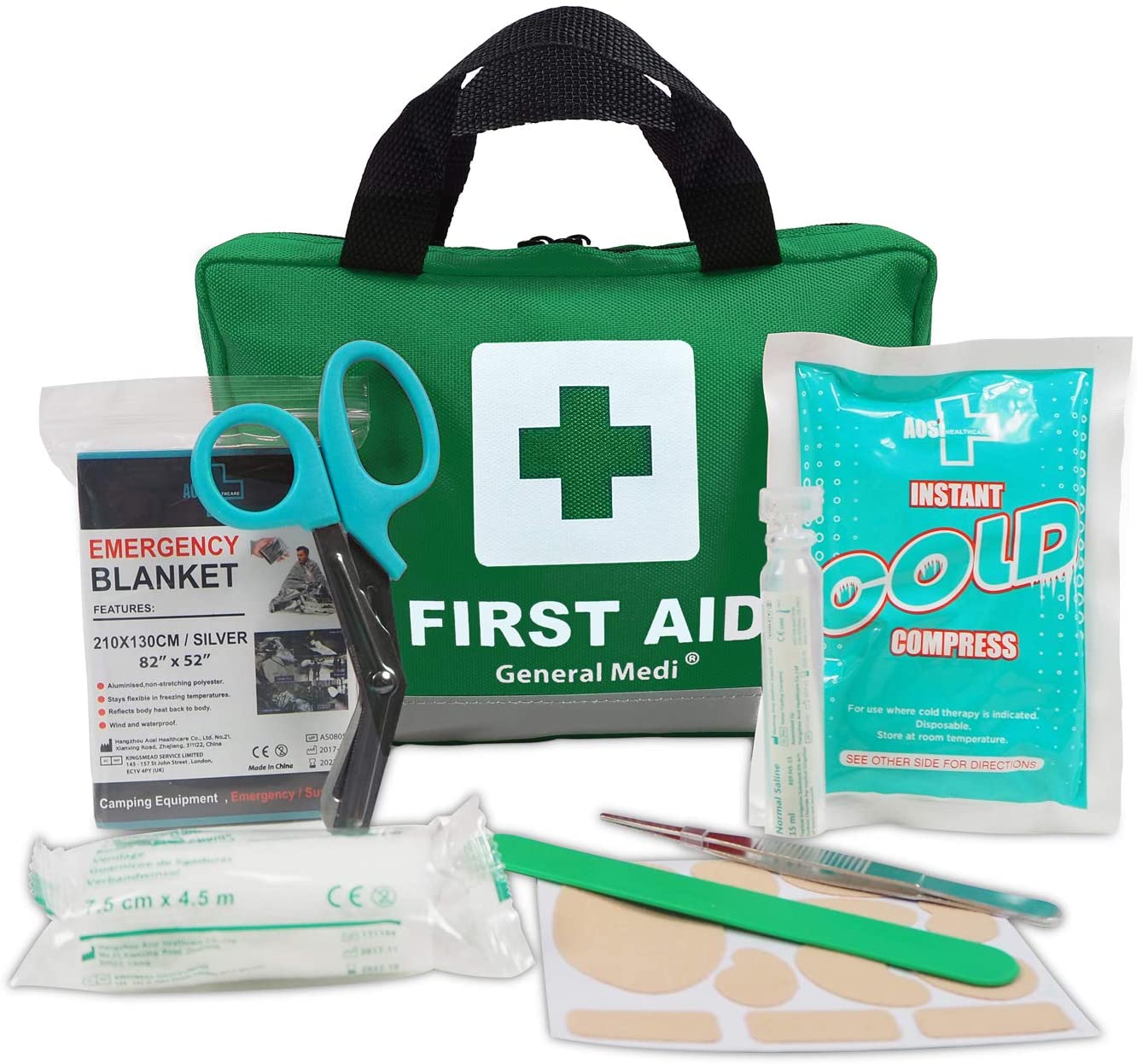 Green Polyester First Aid Bag - 2 