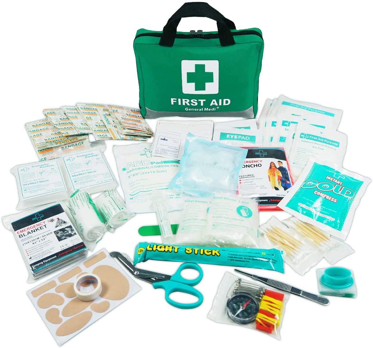 Green Polyester First Aid Bag - 4