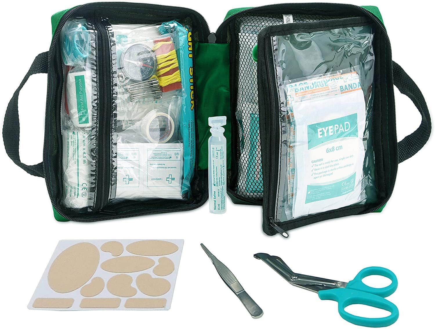 Green Polyester First Aid Bag - 7 