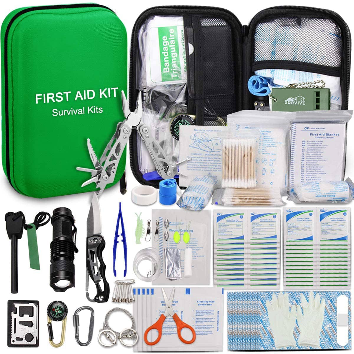 Green Hard EVA First Aid Little Case para sa Tahanan