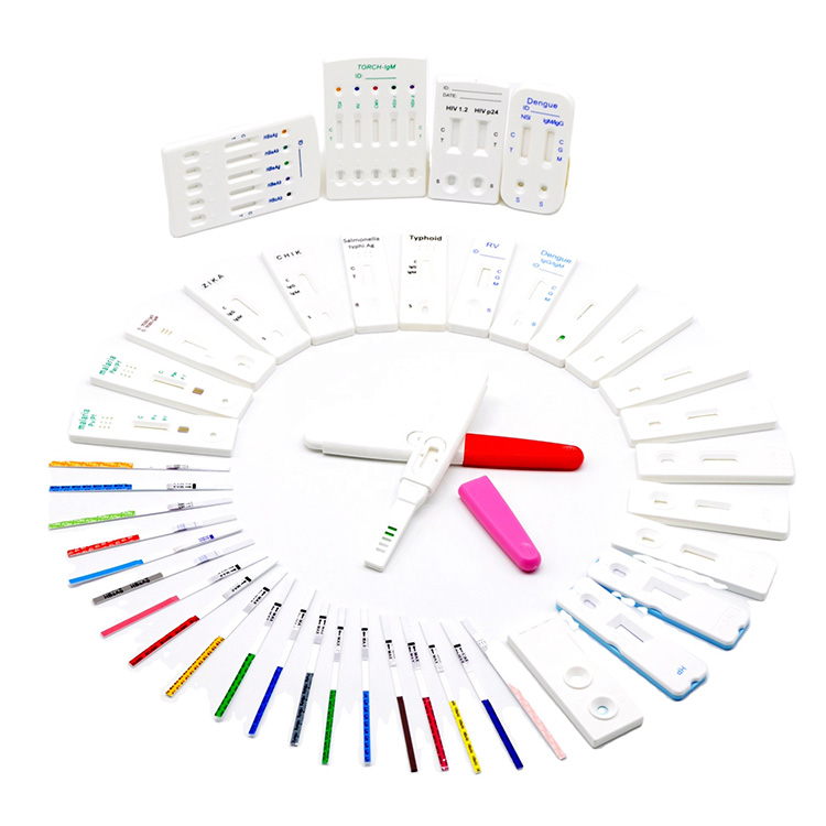 တိကျသော မြင့်မားသော ဆေးဘက်ဆိုင်ရာ ရောဂါရှာဖွေရေး အန်တီဂျင်နှင့် ပဋိပစ္စည်းကို ပျယ်စေသော ငှက်ဖျားရောဂါ Igg Igm Hiv Hcg Flus Pcr A+b Swab Rapid Test Kit
