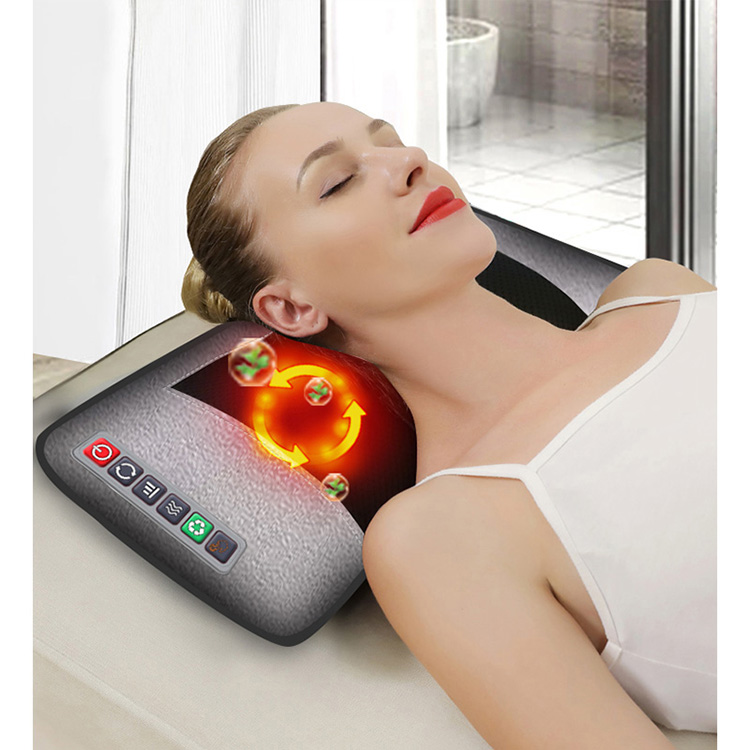 Cojín eléctrico de masaje de cuerpo completo con rodillo infrarrojo Shiatsu para amasar