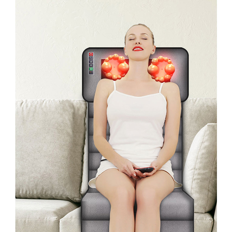 Cojín eléctrico de masaje de cuerpo completo con rodillo infrarrojo Shiatsu para amasar - 5