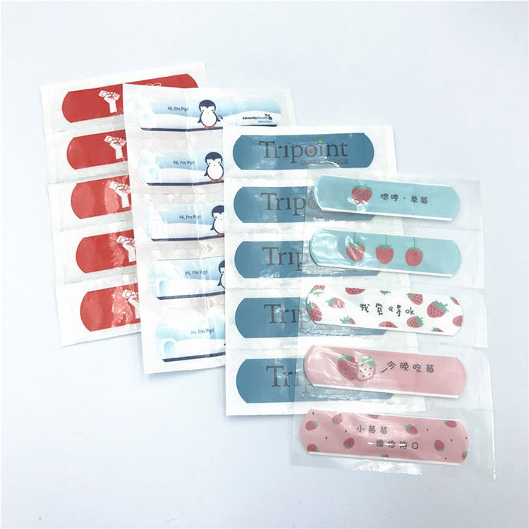 Medical Cartoon Colored Band Aids