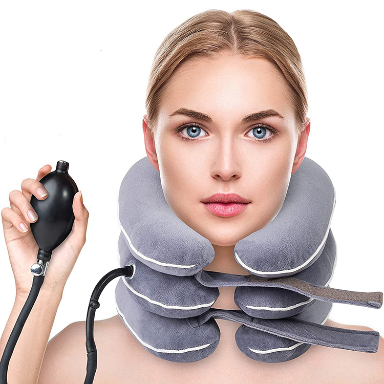 Neck Traction Device Collar Brace Neck Support Stretcher for Spine Alignment