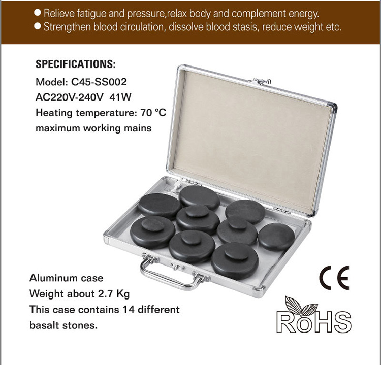 Kit de calentador de piedras de masaje portátil - 3