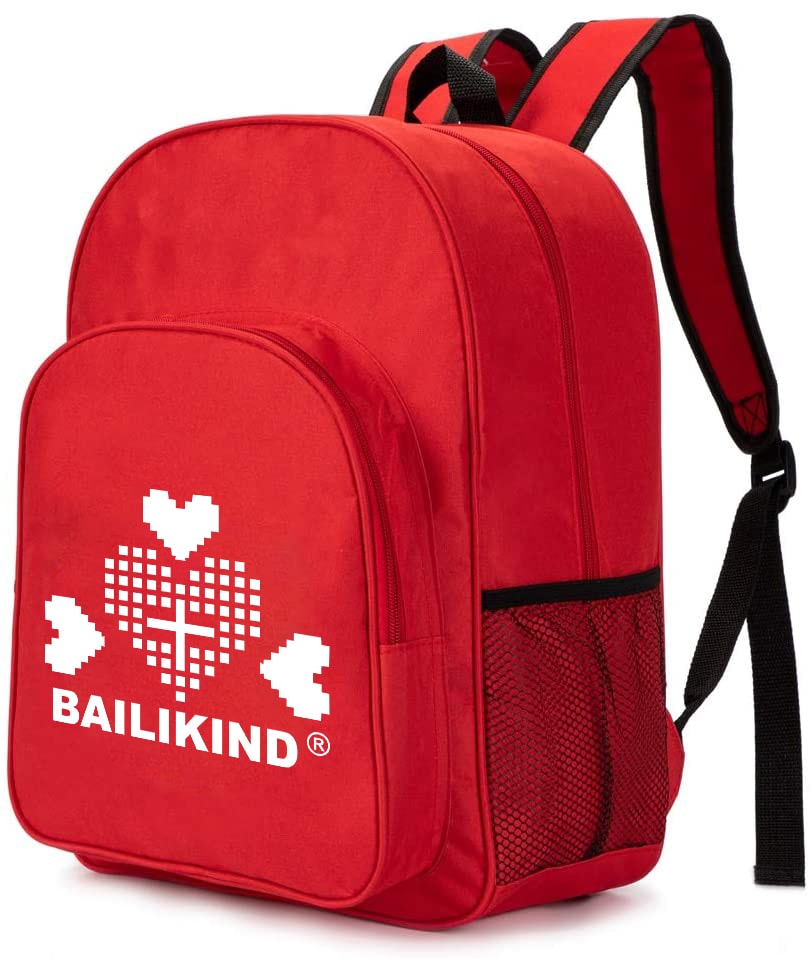 Red Nylon Child Care First Aid Backpack Bag