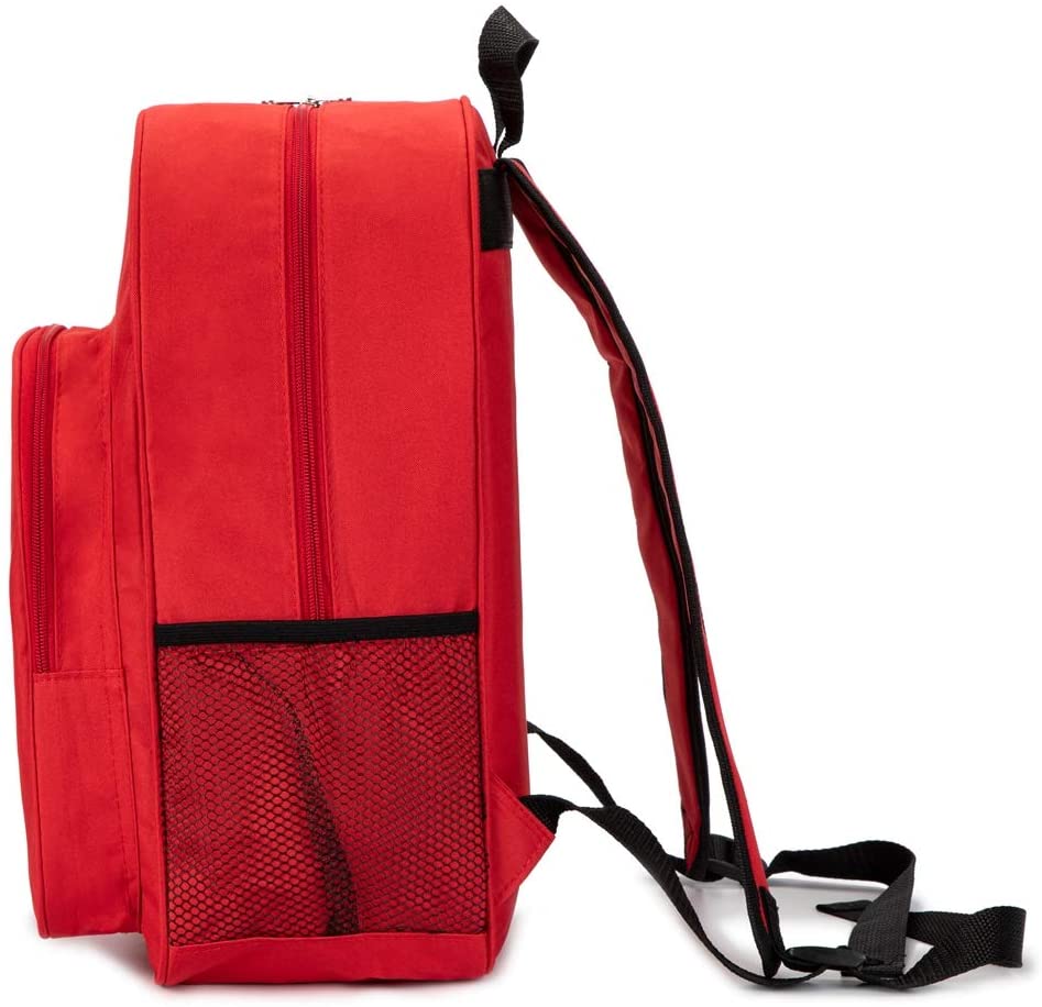Red Nylon Child Care First Aid Backpack Bag - 2 
