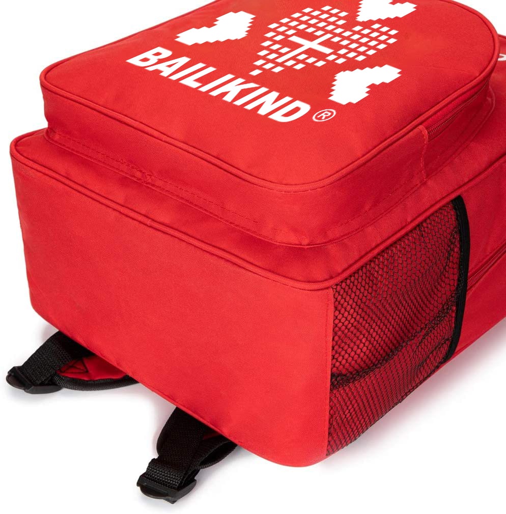 Red Nylon Child Care First Aid Backpack Bag - 4