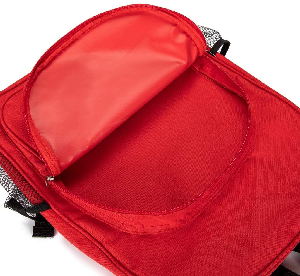 Red Nylon Medical First Aid Backpack Bag - 3 