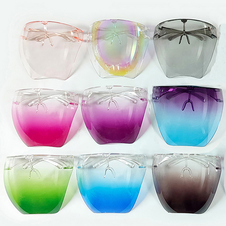 Transparent Plastic Anti-fog Face Glasses Shield - 0