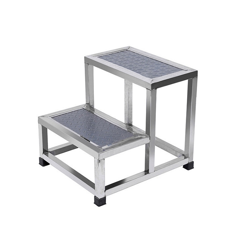 Two Steps Medical Stainless Steel Patient Footstool