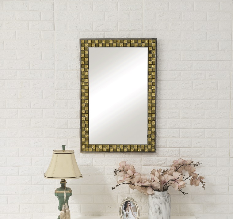 Golden Mosaic Wall Decor Mirror - 1