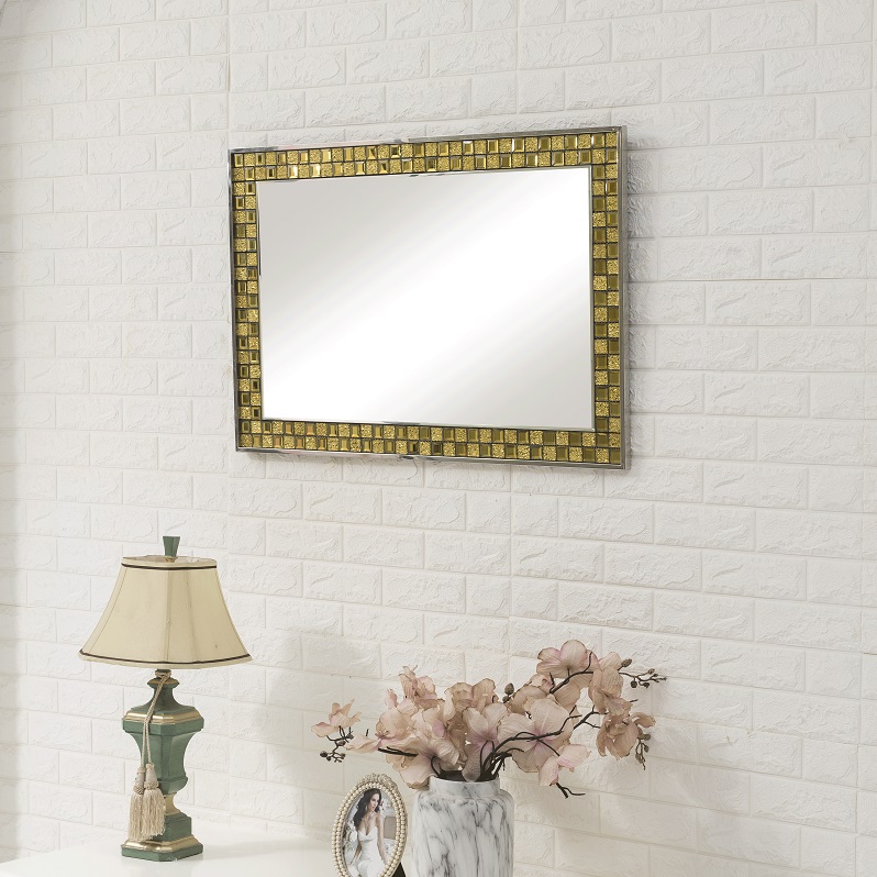 Golden Mosaic Wall Decor Mirror - 2 