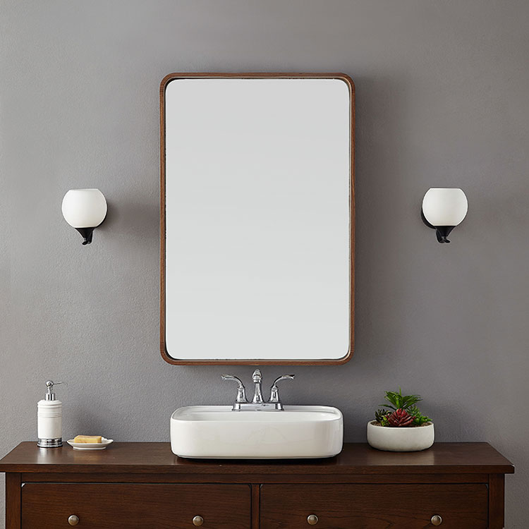 Dekorativní zrcadlo s masivním dřevěným rámem - 2