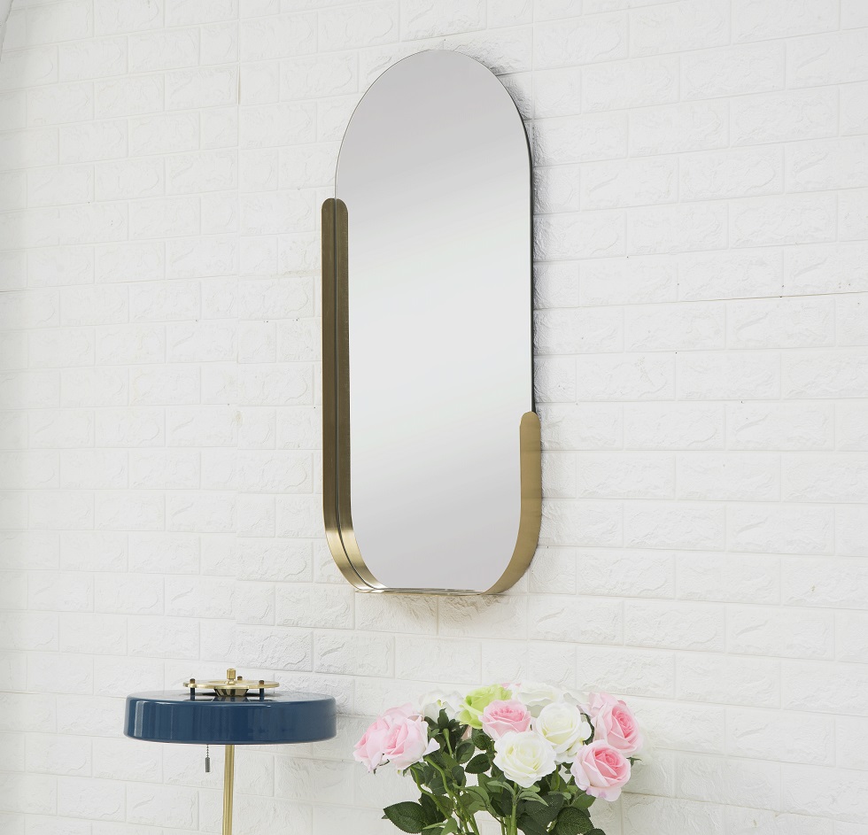 Semi Frame Shelfing Bathroom Mirror - 3