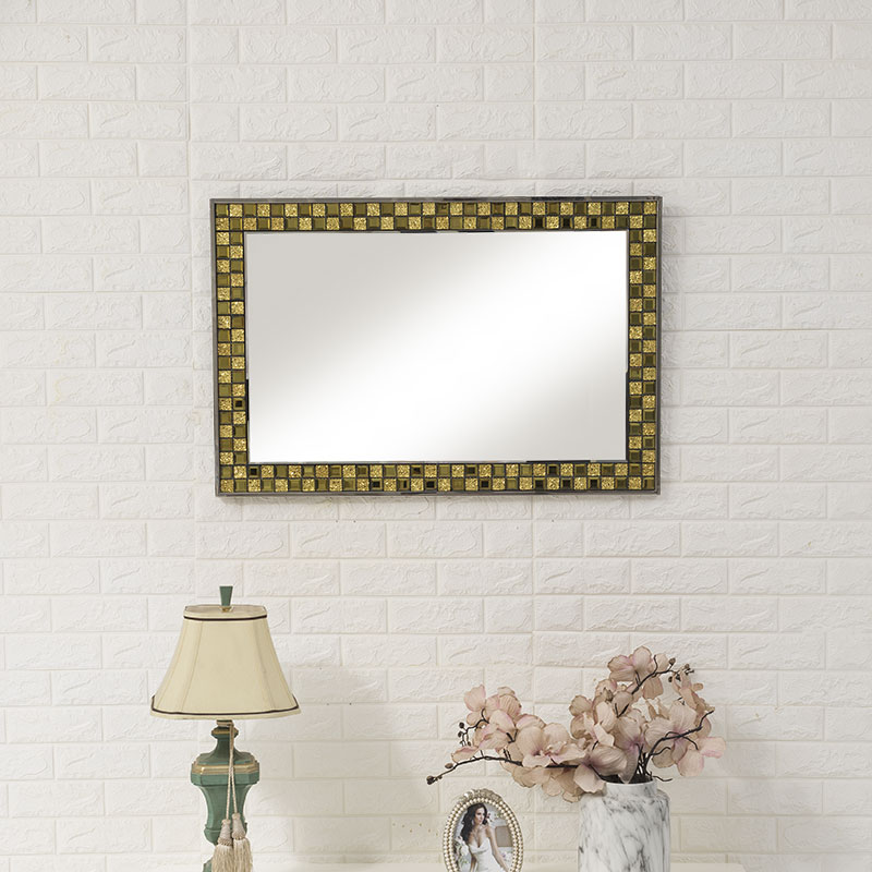 Golden Mosaic Decor Mirror - 0