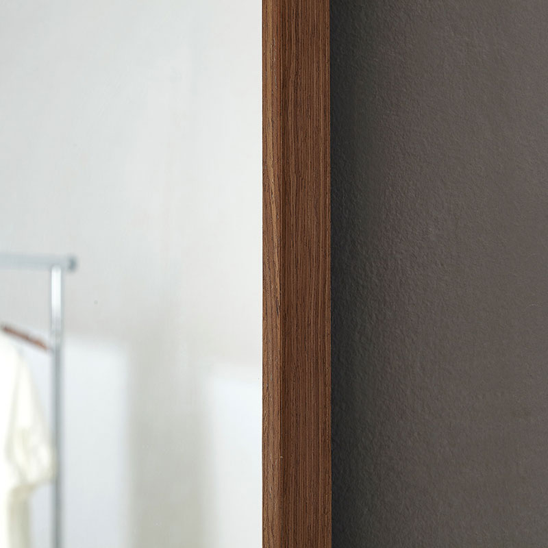 Espejo de baño con marco de madera maciza - 2