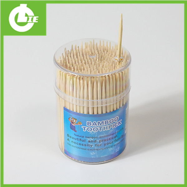 Skaidrus cilindro bambuko dantų krapštukas-2
