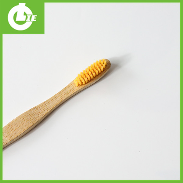 Dikke gebogen bamboe tandenborstel - volwassen stijl