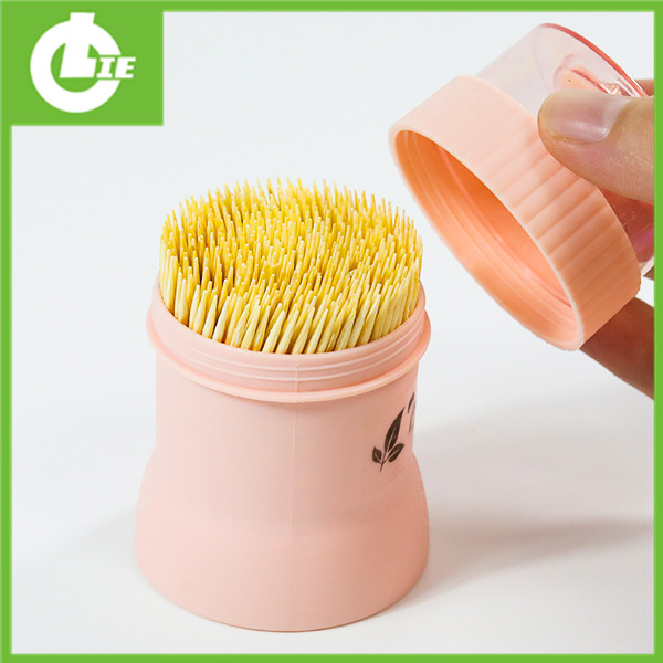 Pink Bottle Bamboo Toothpick