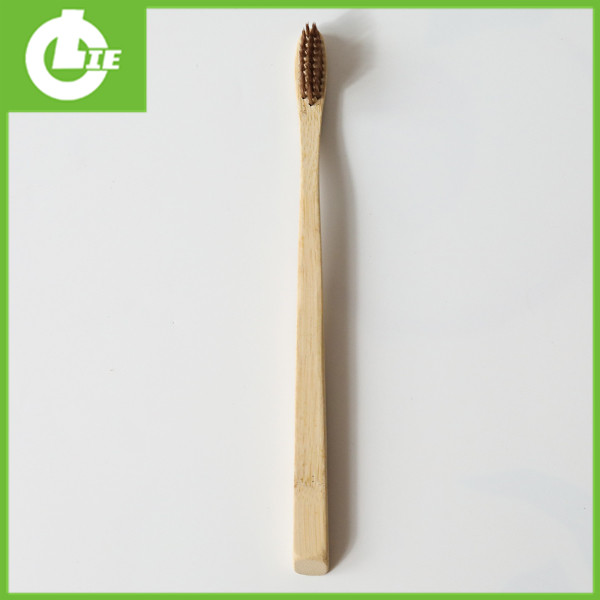 Бамбуковая зубная щетка с ручкой на тонкой шейке
