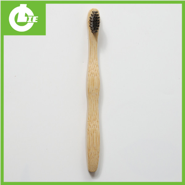 Толстая изогнутая бамбуковая зубная щетка - детский стиль